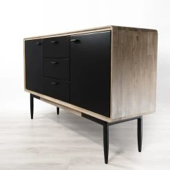 MACABANE Buffet PALOMA 3 Tiroirs 2 Portes Bois Et Métal -SoBuy Shop buffet paloma 3 tiroirs 2 portes bois et metal design 3197680 2 1140x1140 1