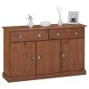 IDIMEX Buffet PARIS En Pin Massif, 3 Portes Et 2 Tiroirs, Lasuré Brun Foncé -SoBuy Shop buffet paris en pin massif 3 portes et 2 tiroirs lasure brun fonce 9331079 24356087 1140x1140