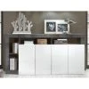 Vente-unique Buffet SEFRO - 4 Portes Et 4 Niches - Blanc Laqué Et Béton -SoBuy Shop buffet sefro 10877794 28398722 1140x1140