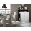 Vente-unique Buffet Haut SEFRO - 2 Portes Et 4 Niches - Blanc Laqué Et Béton -SoBuy Shop buffet sefro 11928400 31578540 1140x1140