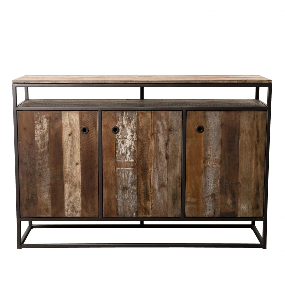 MACABANE Buffet SIXTINE 3 Portes Et 1 Étagère Bois Teck Recyclé Acacia Mahog... 20 MACABANE Buffet SIXTINE 3 Portes Et 1 Étagère Bois Teck Recyclé Acacia Mahog... – Image 18