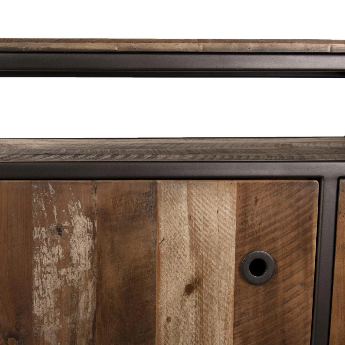 MACABANE Buffet SIXTINE 3 Portes Et 1 Étagère Bois Teck Recyclé Acacia Mahog... 14 MACABANE Buffet SIXTINE 3 Portes Et 1 Étagère Bois Teck Recyclé Acacia Mahog... – Image 12