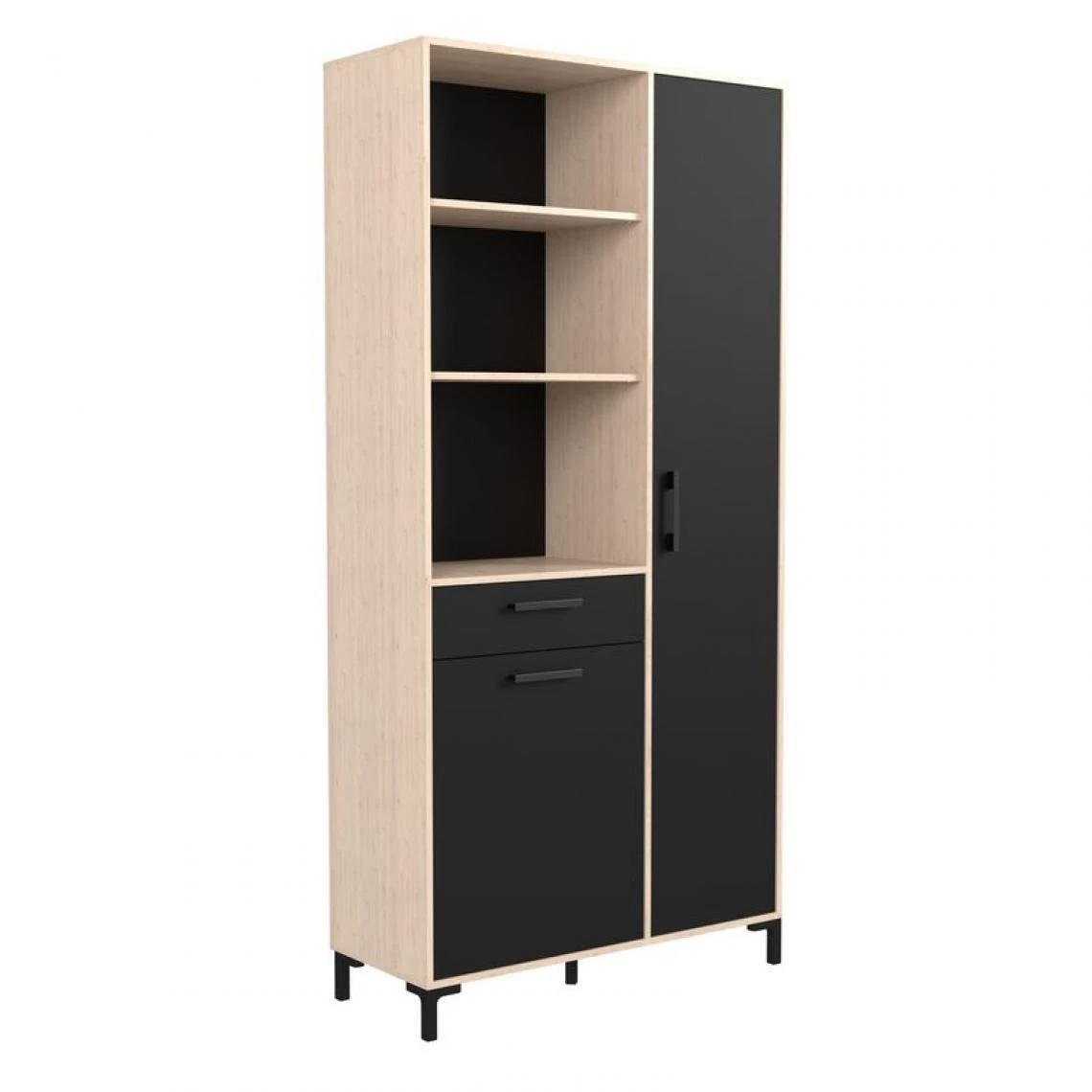 BUT Buffet STUDIO Chêne Jackson Et Noir 3 BUT Buffet STUDIO Chêne Jackson Et Noir