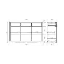 Beaux Meubles Pas Chers Buffet Vaisselier Blanc 5 Portes 5 Tiroirs 10 Beaux Meubles Pas Chers Buffet Vaisselier Blanc 5 Portes 5 Tiroirs -SoBuy Shop buffet taupe 3 portes 3 tiroirs