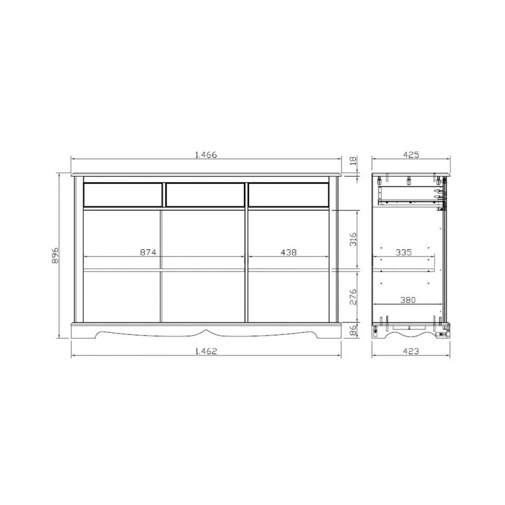Beaux Meubles Pas Chers Buffet Vaisselier Blanc 5 Portes 5 Tiroirs 6 Beaux Meubles Pas Chers Buffet Vaisselier Blanc 5 Portes 5 Tiroirs – Image 4