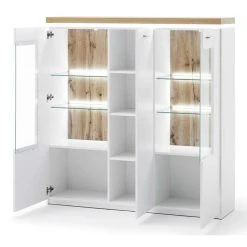 Pegane Buffet / Vaisselier Coloris Chêne Wotan Et Blanc - Longueur 138 X Hau... 6 Pegane Buffet / Vaisselier Coloris Chêne Wotan Et Blanc - Longueur 138 X Hau... -SoBuy Shop buffet vaisselier coloris chene wotan et blanc longueur 138 x hauteur 144 x profondeur 38 cm 10883812 28419332 1140x1140