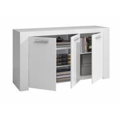 Usinestreet Buffet WENDY 3 Portes L144cm - Blanc