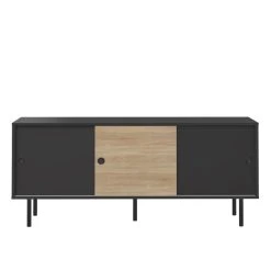 Buffet ZIP - Noir Et Chêne Naturel - SYMBIOSIS