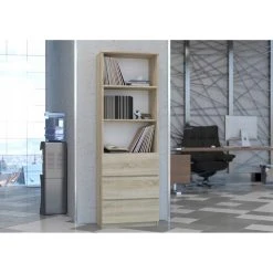 Hucoco CAMELLA | Bibliothèque Moderne Salon Chambre Bureau | 180x60x33 Cm | ... -SoBuy Shop camella bibliotheque moderne salon chambre bureau 180x60x33 cm 3 tiroirs 2 etageres meuble de rangement livres sonoma 9722106 25172654 1140x1140