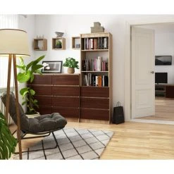 Hucoco CARLO - Bibliothèque Style Moderne Salon/salle à Manger - 60x180x35 ... -SoBuy Shop carlo bibliotheque style moderne salonsalle a manger 60x180x35 3 tiroirs wenge 11693028 30798556 1140x1140