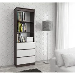 Hucoco CARLO | Meuble De Rangement Multi-fonctionnel Salon/séjour/bureau/cha... -SoBuy Shop carlo meuble de rangement multi fonctionnel salonsejourbureauchambre 180x60x35cm bibliotheque design moderne wengeblanc 8838257 22836293 1140x1140