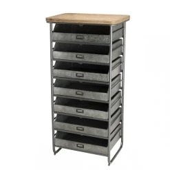 MACABANE Chiffonnier HELENA Meuble 7 Tiroirs Zinc Plateau Sapin Marqueté Struc... -SoBuy Shop chiffonnier helena meuble 7 tiroirs zinc plateau sapin marquete structure metal design 3197672 2 1140x1140