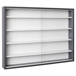 Altobuy COLLECT - Vitrine Murale 5 Compartiments Grise Et Blanche