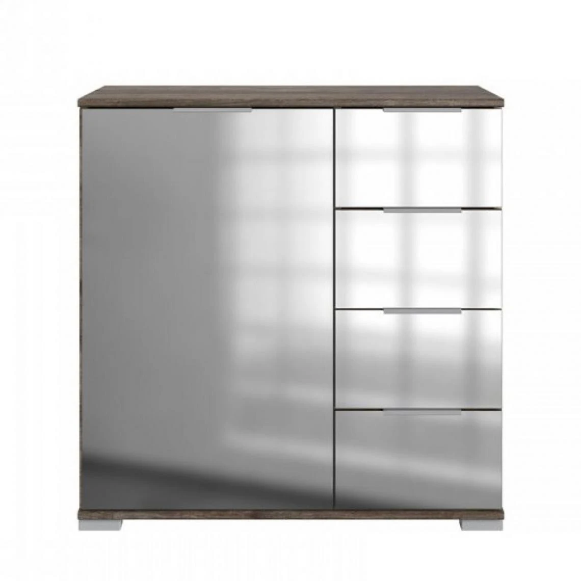 Inside 75 Commode ENSSE 4 Tiroirs 1 Porte Chêne Châtaigne Et Miroir 3 Inside 75 Commode ENSSE 4 Tiroirs 1 Porte Chêne Châtaigne Et Miroir