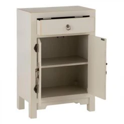 Tousmesmeubles Confiturier 2 Portes, 1 Tiroir Blanc Cassé Meuble Chinois - PEKIN -SoBuy Shop confiturier 2 portes 1 tiroir blanc casse meuble chinois pekin 10252104 26456064 1140x1140