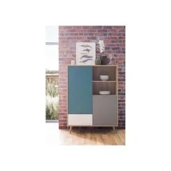 BUT Buffet Au Design Scandinave Pour Salon Et Cuisine 2 Portes Et Tiroirs ... 7 BUT Buffet Au Design Scandinave Pour Salon Et Cuisine 2 Portes Et Tiroirs ... -SoBuy Shop cuba buffet haut decor chene sonoma et blanc style scandinave l 103 x p 40 x h 139 cm 2