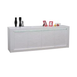 Altobuy DAYTON WHITE - Buffet 4 Portes Laqué Blanc à Relief Et Leds 9 Altobuy DAYTON WHITE - Buffet 4 Portes Laqué Blanc à Relief Et Leds -SoBuy Shop dayton white buffet 4 portes laque blanc a relief et leds 13754104 37999454 1140x1140