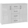 Hucoco ELTON | Commode Buffet Moderne Salon Séjour Chambre | 110x80x35 Cm | ...