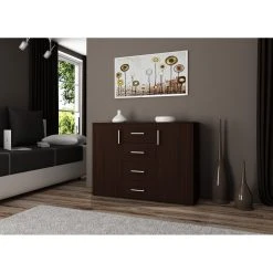 Hucoco ELTON | Commode Buffet Moderne Salon Séjour Chambre | 110x80x35cm 4 T... -SoBuy Shop elton commode buffet moderne salon sejour chambre 110x80x35cm 4 tiroirs 2 portes meuble de rangement enfilade wenge 8879613 23000085 1140x1140