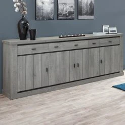 NOUVOMEUBLE Enfilade 250 Cm Contemporaine Couleur Bois Gris MATHIAS 7 NOUVOMEUBLE Enfilade 250 Cm Contemporaine Couleur Bois Gris MATHIAS -SoBuy Shop enfilade 250 cm contemporaine couleur bois gris mathias 13798180 38150308 1140x1140