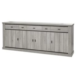 NOUVOMEUBLE Enfilade 250 Cm Contemporaine Couleur Bois Gris MATHIAS 8 NOUVOMEUBLE Enfilade 250 Cm Contemporaine Couleur Bois Gris MATHIAS -SoBuy Shop enfilade 250 cm contemporaine couleur bois gris mathias 13798180 38150310 1140x1140