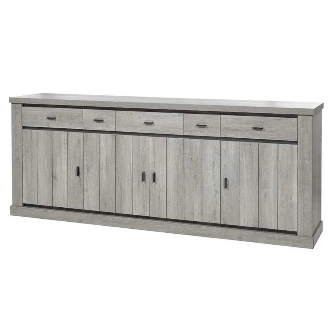 NOUVOMEUBLE Enfilade 250 Cm Contemporaine Couleur Bois Gris MATHIAS 5 NOUVOMEUBLE Enfilade 250 Cm Contemporaine Couleur Bois Gris MATHIAS – Image 3