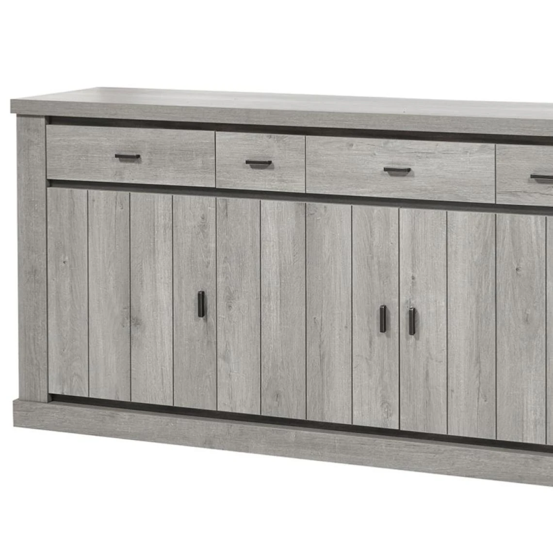 NOUVOMEUBLE Enfilade 250 Cm Contemporaine Couleur Bois Gris MATHIAS 6 NOUVOMEUBLE Enfilade 250 Cm Contemporaine Couleur Bois Gris MATHIAS – Image 4