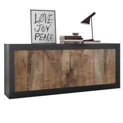 NOUVOMEUBLE Enfilade 4 Portes Couleur Bois Et Noir Moderne FOCIA 4 9 NOUVOMEUBLE Enfilade 4 Portes Couleur Bois Et Noir Moderne FOCIA 4 -SoBuy Shop enfilade 4 portes couleur bois et noir moderne focia 4 13435976 36760406 1140x1140