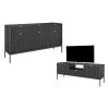 Vente-unique Ensemble Buffet Et Meuble TV Noir - Séjour Contemporain LIOUBA -SoBuy Shop ensemble buffet et meuble tv noir sejour contemporain liouba 13898354 38531888 1140x1140