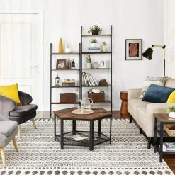 SANS MARQUE Etagère à Poser 4 Niveaux Style Industriel - Naturel Fonce -SoBuy Shop etagere a poser 4 niveaux style industriel naturel fonce 11466658 29957988 1140x1140