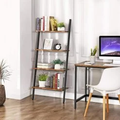 SANS MARQUE Etagère à Poser 4 Niveaux Style Industriel - Naturel Fonce -SoBuy Shop etagere a poser 4 niveaux style industriel naturel fonce 11466658 29957990 1140x1140