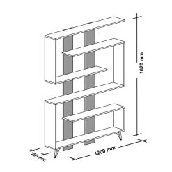 Divers Marques Etagère Bibliothèque Design Scandinave Rain - L. 120 X H. 162 Cm - B... 9 Divers Marques Etagère Bibliothèque Design Scandinave Rain - L. 120 X H. 162 Cm - B... -SoBuy Shop etagere bibliotheque design scandinave rain l 120 x h 162 cm blanc 7186812 17896764 1200x1200