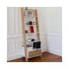 Idmarket Étagère échelle Scandinave Bois Blanc Et Façon Hêtre -SoBuy Shop etagere echelle blanc hetre