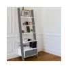 Idmarket Étagère échelle Scandinave Bois Blanc Et Gris -SoBuy Shop etagere echelle scandinave bois blanc et gris