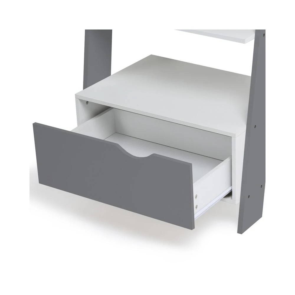 Idmarket Étagère échelle Scandinave Bois Blanc Et Gris 5 Idmarket Étagère échelle Scandinave Bois Blanc Et Gris – Image 3