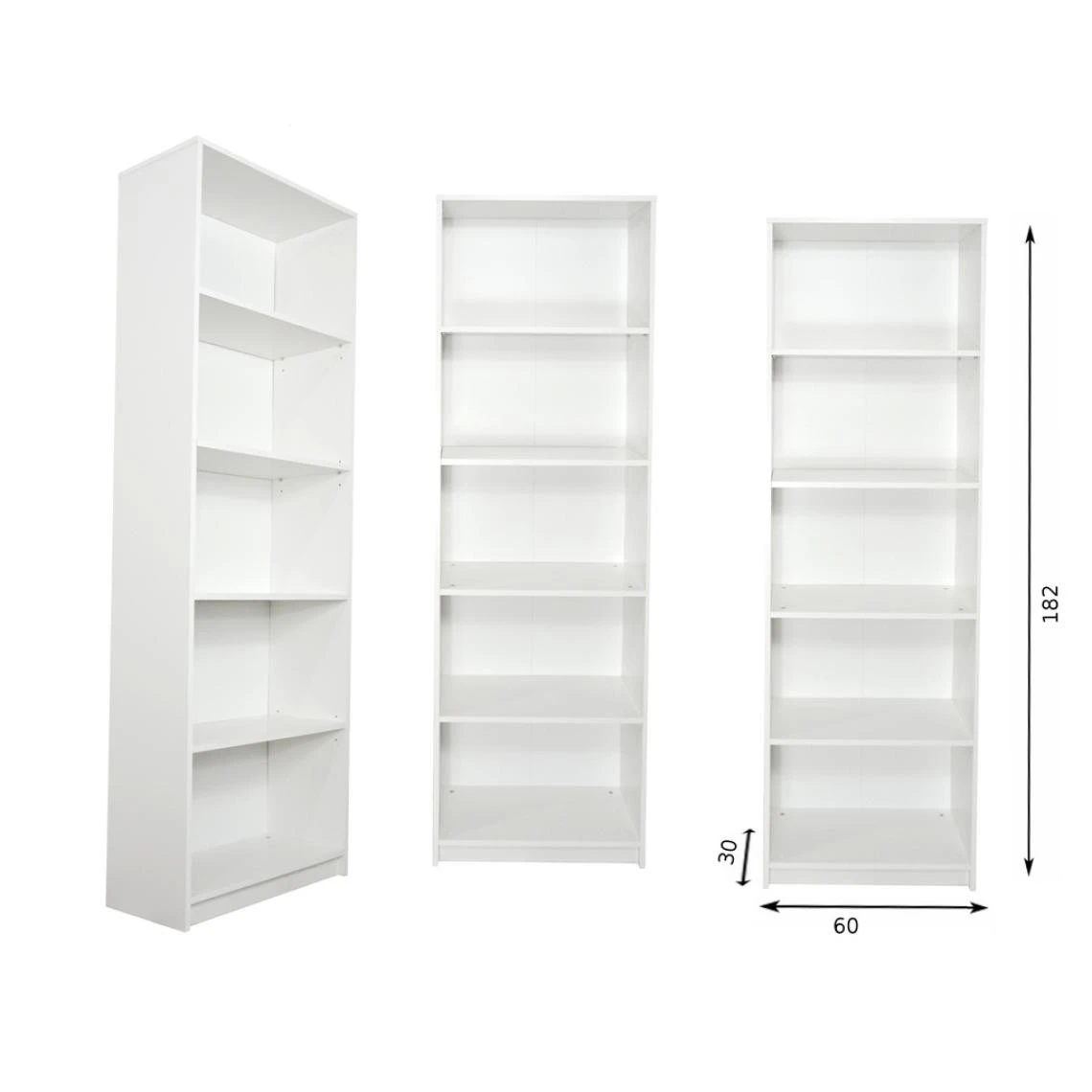 Hucoco EYLA - Bibliothèque 4 étagères - Dimensions 60x30x182 Cm - Etagère... 4 Hucoco EYLA - Bibliothèque 4 étagères - Dimensions 60x30x182 Cm - Etagère... – Image 2