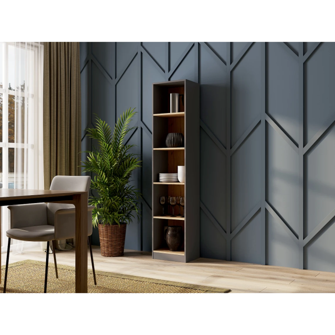 Hucoco FLORENCE - Bibliothèque 5 étagères - Dimensions 182x40x30 Cm - Meub... 5 Hucoco FLORENCE - Bibliothèque 5 étagères - Dimensions 182x40x30 Cm - Meub... – Image 3