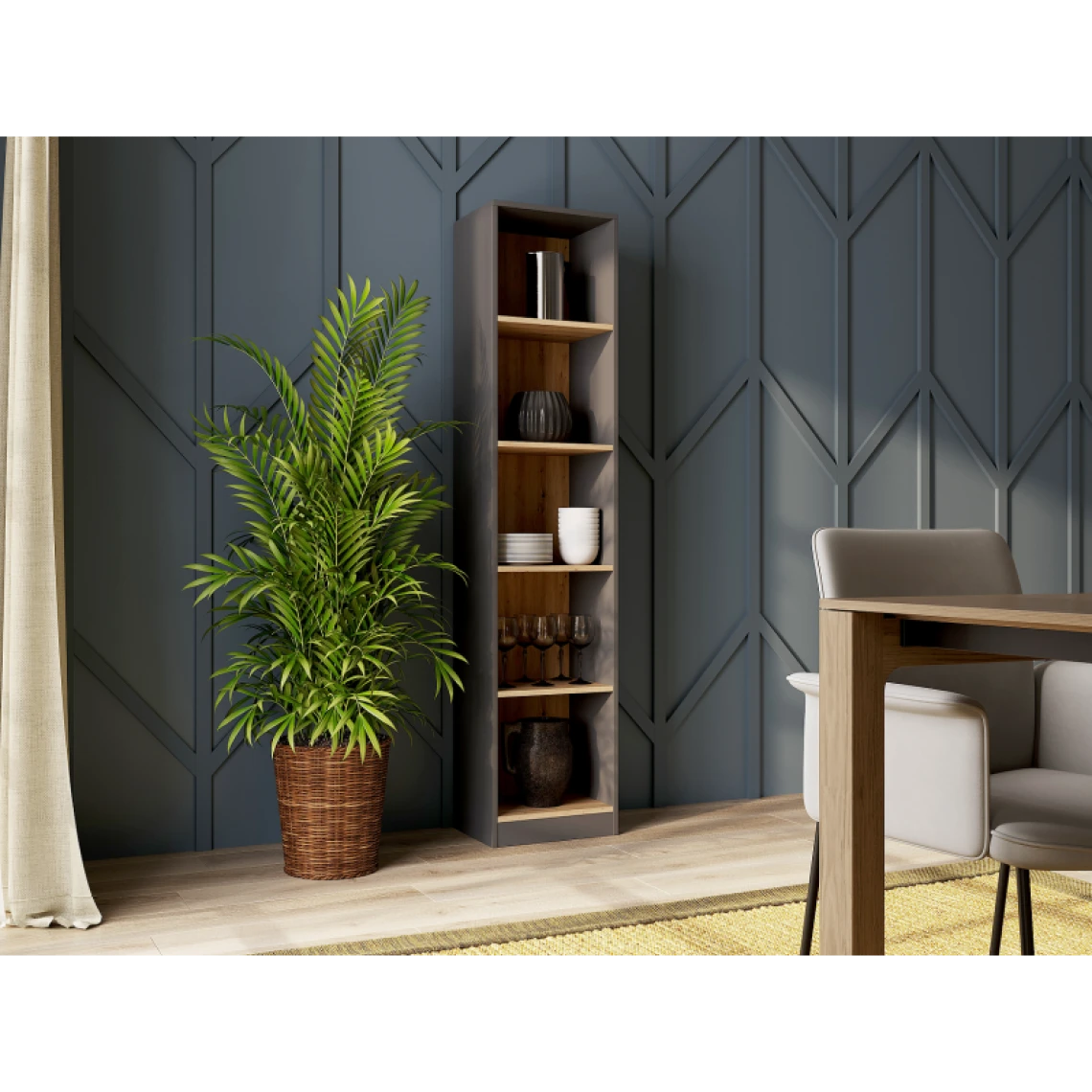 Hucoco FLORENCE - Bibliothèque 5 étagères - Dimensions 182x40x30 Cm - Meub... 6 Hucoco FLORENCE - Bibliothèque 5 étagères - Dimensions 182x40x30 Cm - Meub... – Image 4