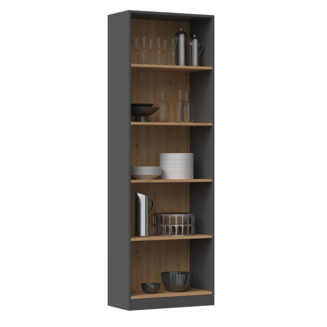 Hucoco FLORENCE - Bibliothèque 5 étagères - Dimensions 182x60x30 Cm - Meub... 4 Hucoco FLORENCE - Bibliothèque 5 étagères - Dimensions 182x60x30 Cm - Meub... – Image 2