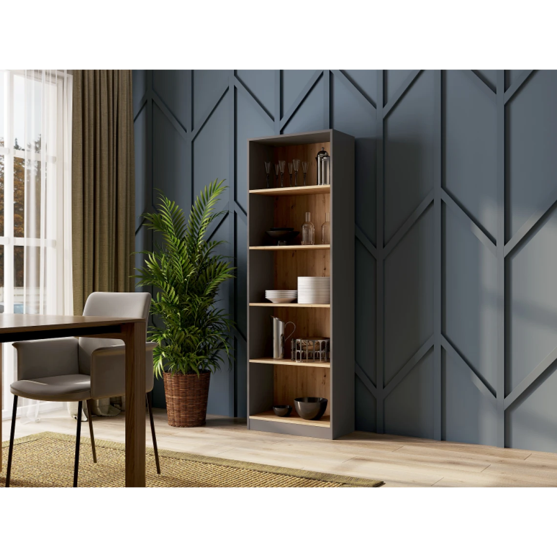 Hucoco FLORENCE - Bibliothèque 5 étagères - Dimensions 182x60x30 Cm - Meub... 5 Hucoco FLORENCE - Bibliothèque 5 étagères - Dimensions 182x60x30 Cm - Meub... – Image 3