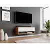 Furnix Meuble Tv/ Meuble Tv Suspendu ALYX 100 X 32 X 34 Cm Style Indus... 1 Furnix Meuble Tv/ Meuble Tv Suspendu ALYX 100 X 32 X 34 Cm Style Indus... -SoBuy Shop furnix meuble tv meuble tv suspendu alyx 100 x 32 x 34 cm style industriel chene wotan blanc brillant sans led 13127088 35673274 1140x1140