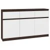 Hucoco GRACE | Buffet Enfilade Moderne Salon Séjour 3 Tiroirs + 3 Portes | 1... -SoBuy Shop grace buffet enfilade moderne salon sejour 3 tiroirs 3 portes 138x99x40 cm commode contemporaine meuble de rangement wengeblanc 8879589 23000021 1140x1140
