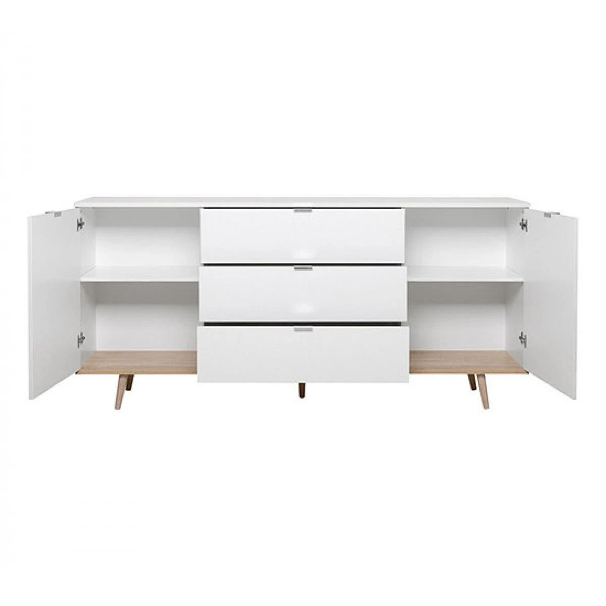 BUT Buffet Au Design Scandinave Pour Salon Avec 2 Portes Et 3 Tiroirs Vide 7 BUT Buffet Au Design Scandinave Pour Salon Avec 2 Portes Et 3 Tiroirs Vide – Image 5