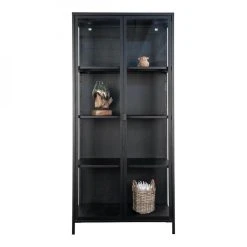 Altobuy HENDRA - Vitrine 2 Portes Verre Et Acier Noir H175cm -SoBuy Shop hendra vitrine 2 portes verre et acier noir h175cm 11780674 31103104 1140x1140