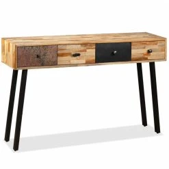 Icaverne - Buffets Et Bahuts Ligne Table Console Teck Massif De Récup...