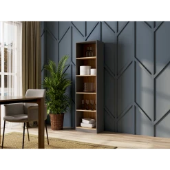 Hucoco KAFFI - Bibliothèque Style Scandinave Salon - 50x30x181 - 5 Tablettes... -SoBuy Shop kaffi bibliotheque style scandinave salon 50x30x181 5 tablettes tagere a livres grisetchene 13628538 37489440 1140x1140