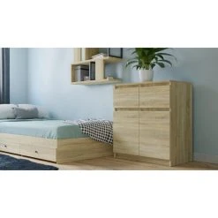 Hucoco MALAGOS - Buffet De Salon Style Moderne - 70x40x77 Cm - 2 Tiroirs + 2... -SoBuy Shop malagos buffet de salon style moderne 70x40x77 cm 2 tiroirs 2 portes meuble de rangement sonoma 13620460 37469226 1140x1140