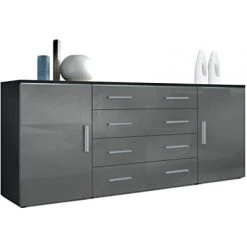 MPC Meuble Avec 2 Portes Et 4 Tiroirs, Noir Mat/gris Haute Brillance (166 ... 7 MPC Meuble Avec 2 Portes Et 4 Tiroirs, Noir Mat/gris Haute Brillance (166 ... -SoBuy Shop meuble avec 2 portes et 4 tiroirs noir matgris haute brillance 166 x 72 x 35 cm led rgb 12332088 32911822 1140x1140