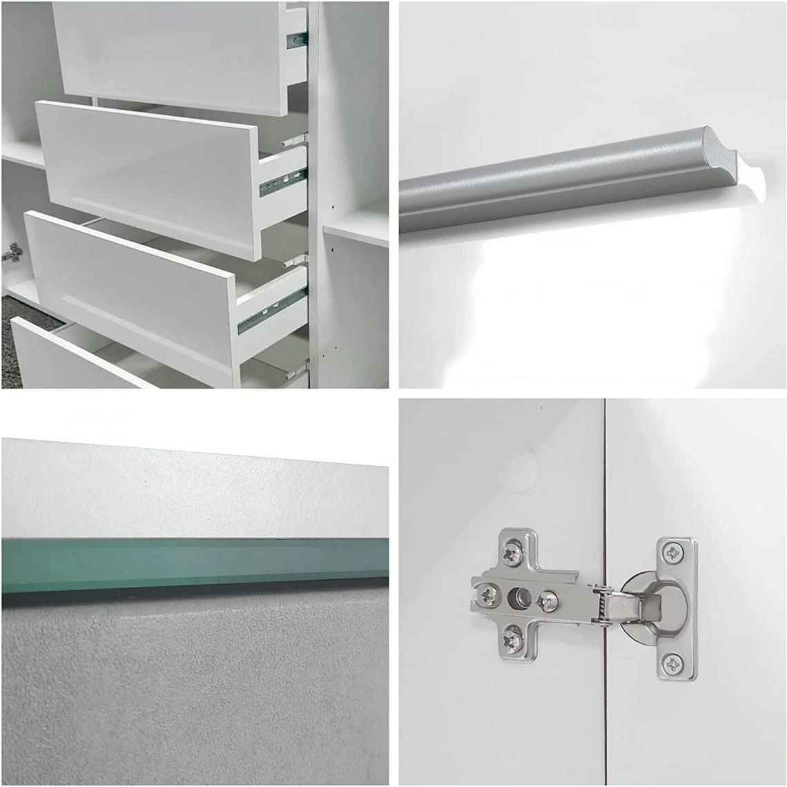 MPC Meuble Avec 2 Portes Et 4 Tiroirs, Noir Mat/gris Haute Brillance (166 ... 6 MPC Meuble Avec 2 Portes Et 4 Tiroirs, Noir Mat/gris Haute Brillance (166 ... – Image 4