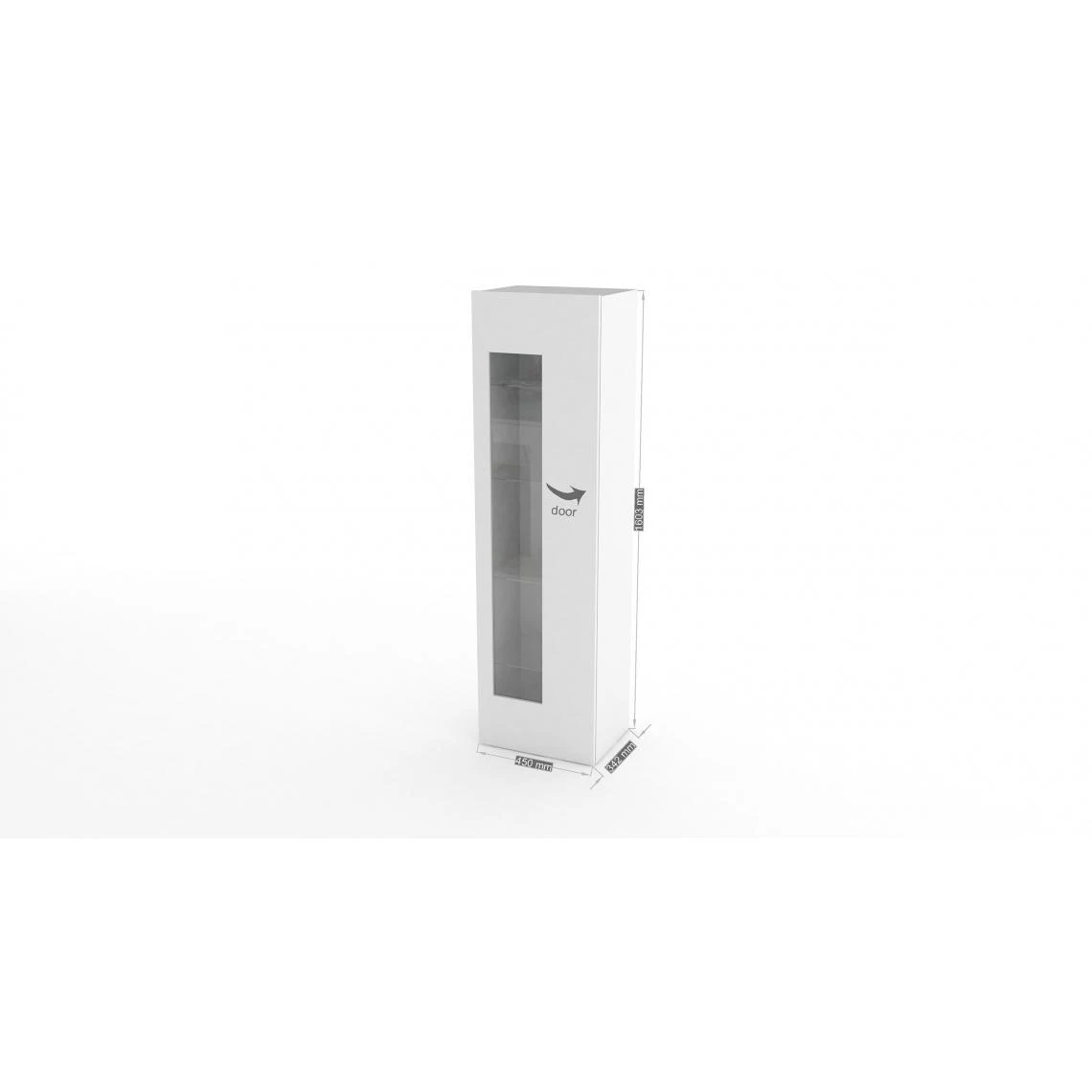 ALTER Meuble Colonne Avec Porte Vitrée, Made In Italy, Buffet Avec étagèr... – Image 4